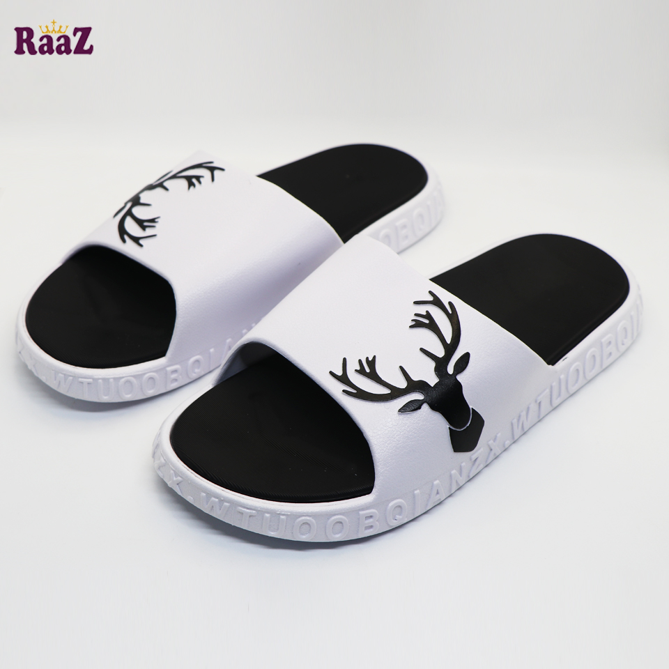 thick white flip flops