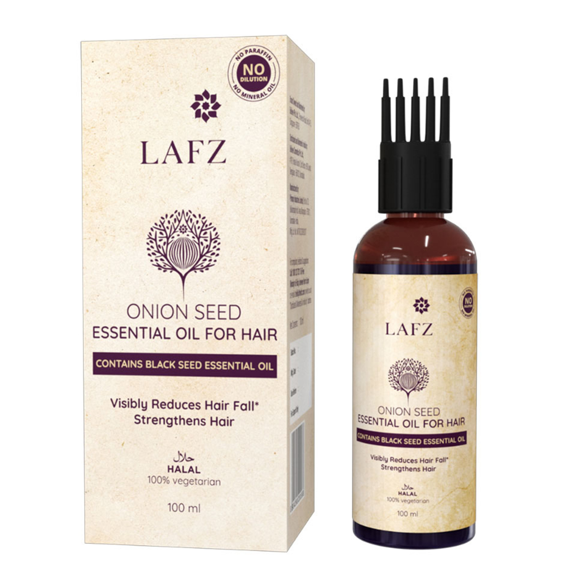 Lafz Essential Onion And Black Seed Hair Oil (100ml) onion