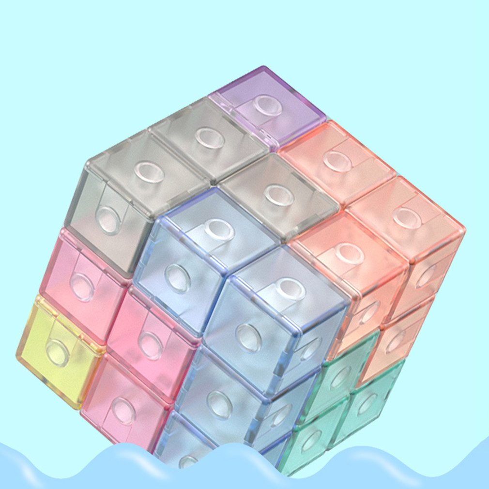 【happy one】Puzzle blocks magnetic cube magic Soma cube magnet cube toys for children for kids. 