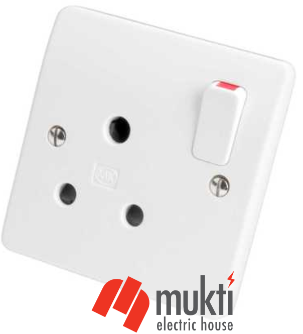 MK Made in Malaysia LOGIC PLUS 15A 3 Pin Round AC Socket with Switch A/C Three 3Pin. 