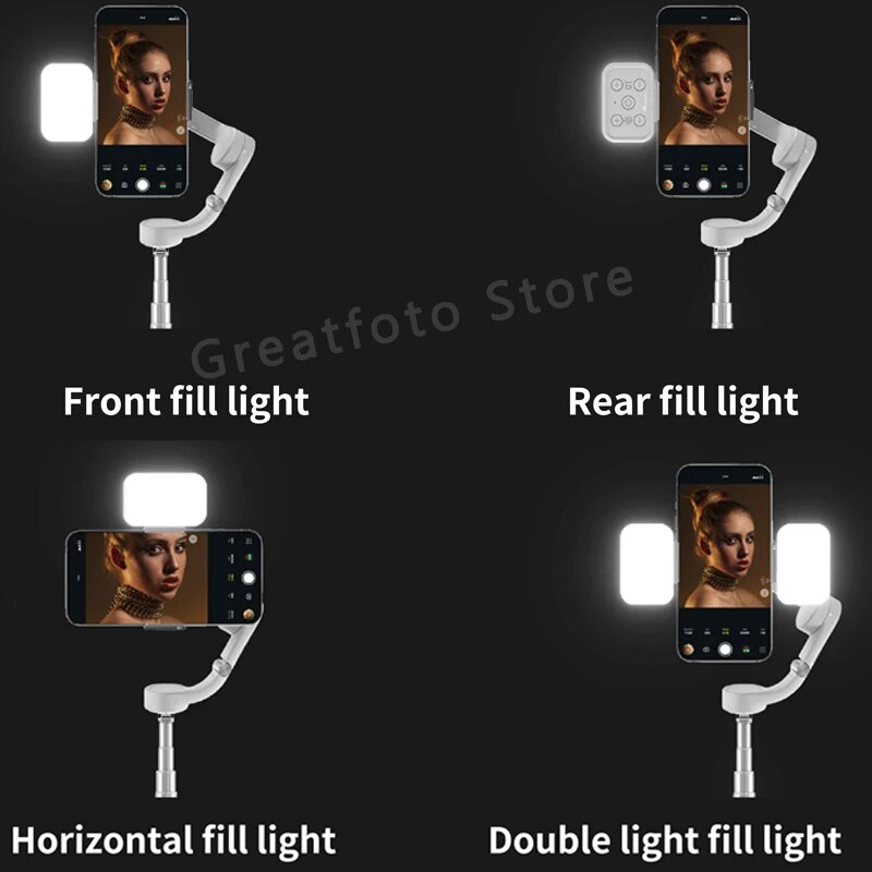 Vectorgear GBL01 Magnetic Mini Fill Light Accessories for OM5 / Zhiyun SMOOTH4/5 / Feiyu Vimble 3 Handheld Gimbal Stabilizer. 