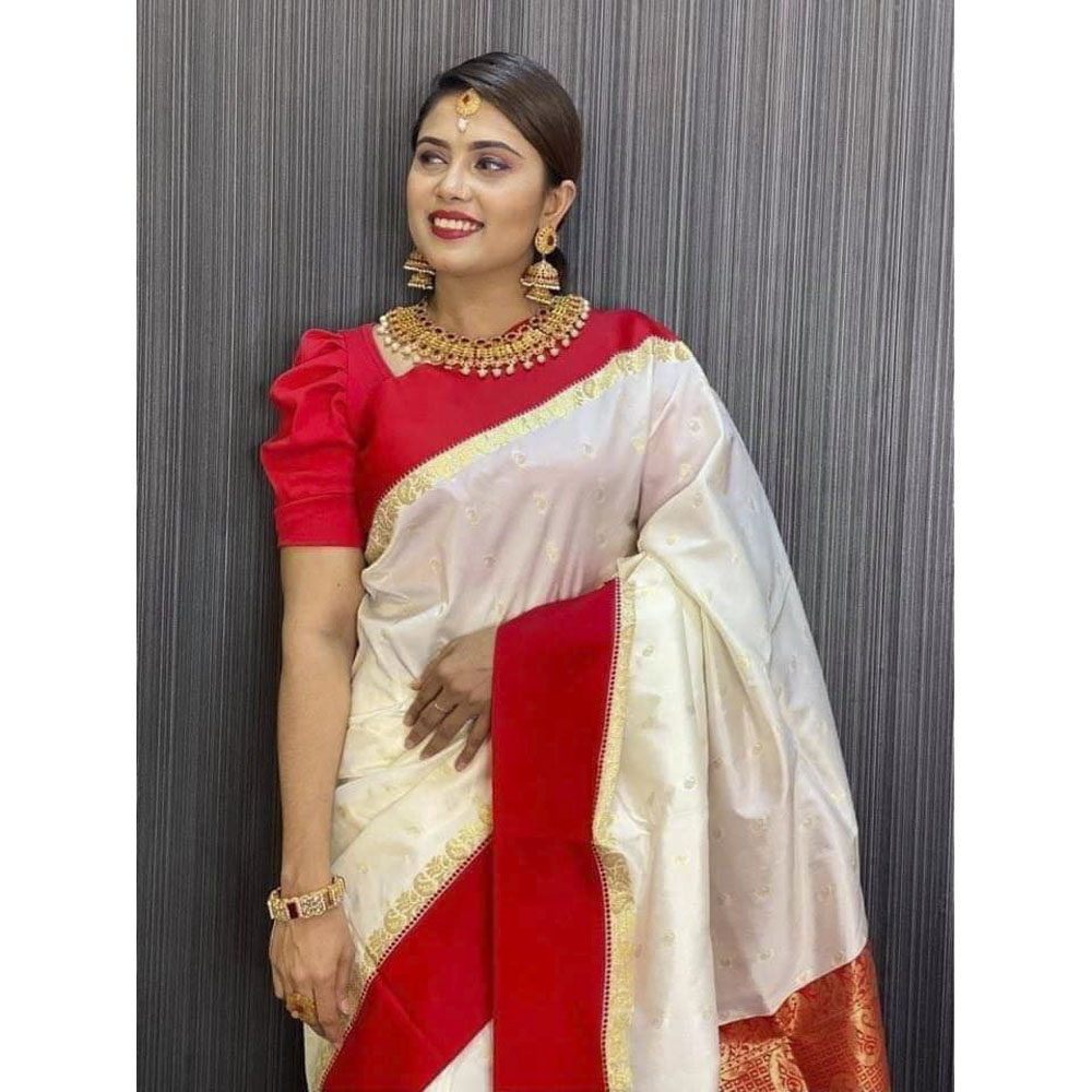 Puja Special Indian Gorod Katan Saree For Women