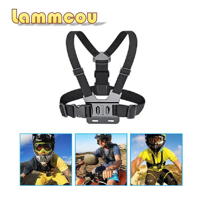 Chest Strap Mount with Jhook for Action Camera and Phone- GoPro (HERO11,Mini,10,9, 8/7/6/5/4/3+/3/2, MAX, Session, Fusion) DJI Osmo Action, Insta360. 