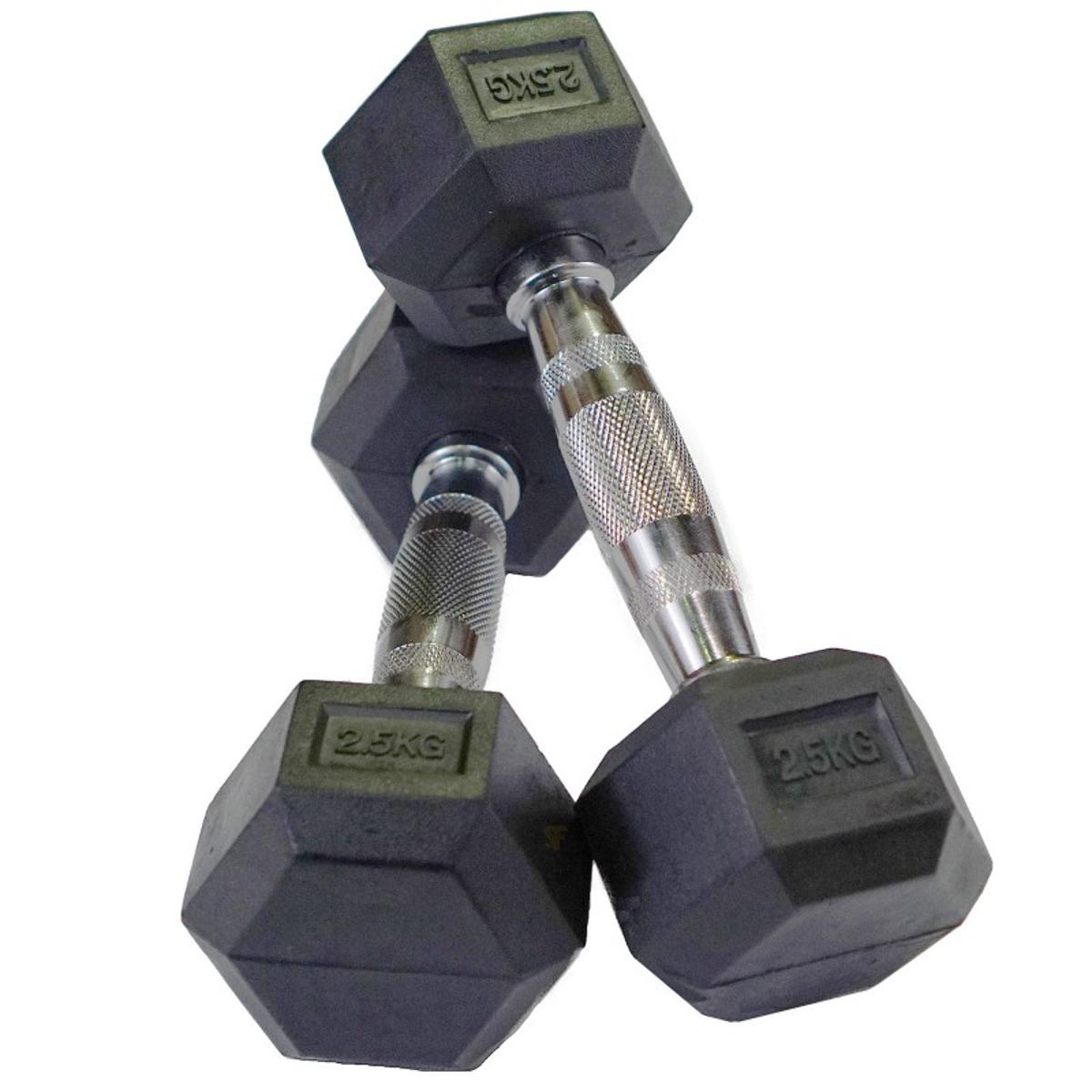 2.5kg Hex Dumbbell-1 pair-5 kg. 
