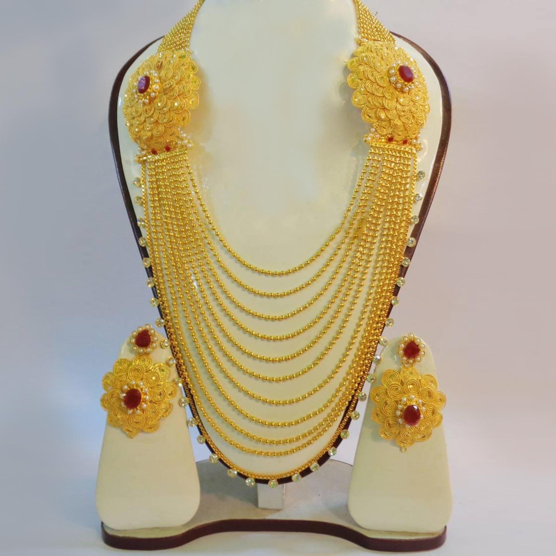 Gold Plated Jewellery Necklace Set For 