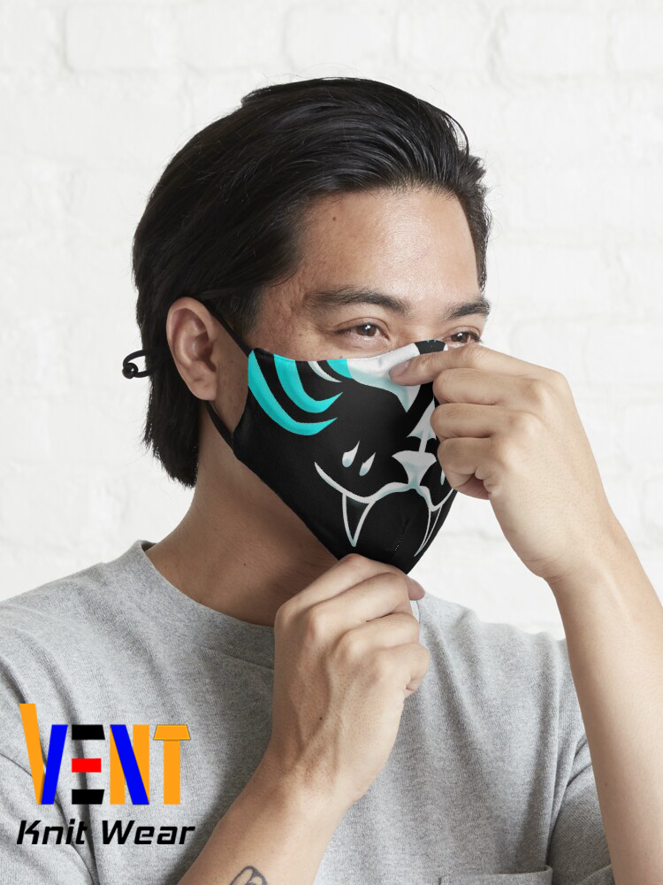 Dark Kitsune Face Cyan Six Layers Protective FaceMask For Men And Women  Six Layer Stylish Face Mask For Men And Women. 