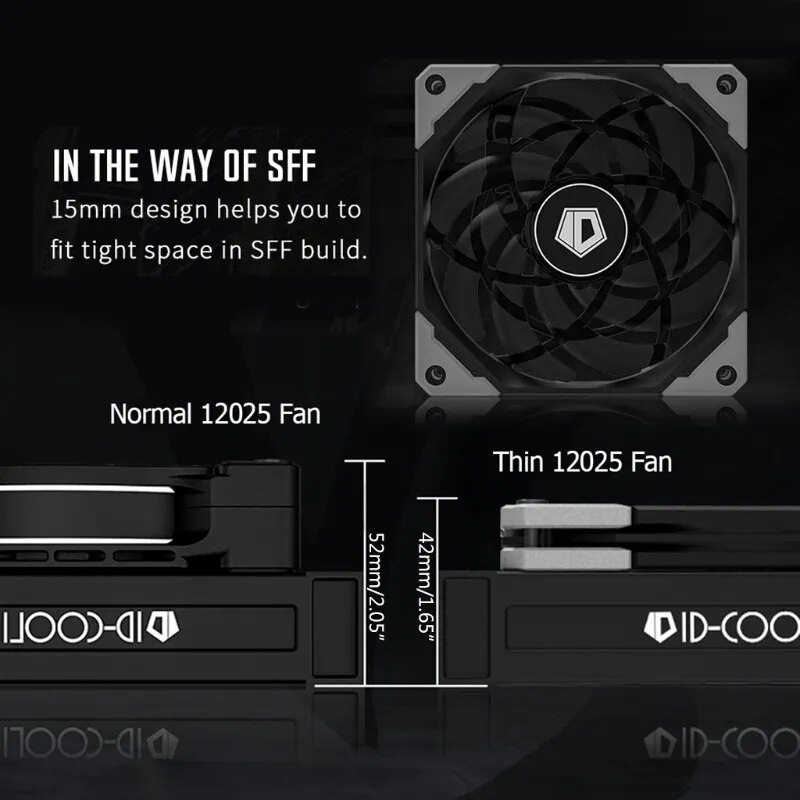 12015XT 120mm PWM PC Case Fan Ultra Slim Quiet Computer CPU Water Cooler Fan. 