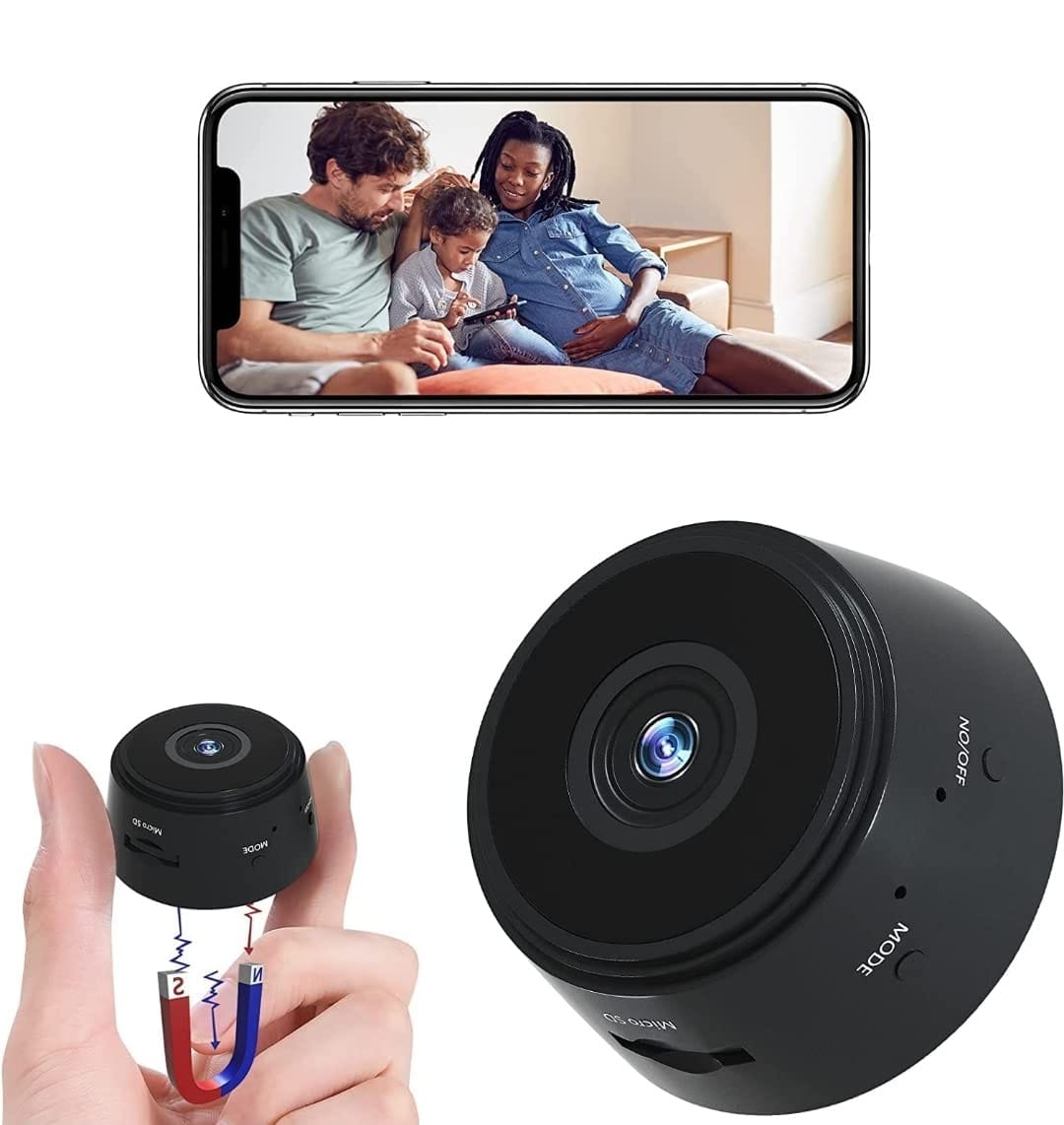 A9 Mini Spy Camera, 1080P HD Mini WiFi  Spy Camera for Mobile Viewing, Indoor Micro Long Life Surveillance Cameras, Outdoor/Indoor Camera with Recording. 
