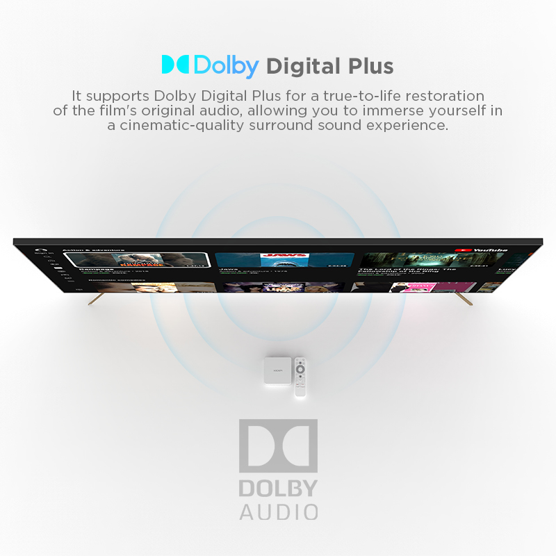 Woopker TV Box KICKPI KP1 Android 11 Google Netflix Certification 4K Media Player Amlogic S905Y Wifi AV1 BT5.0. 