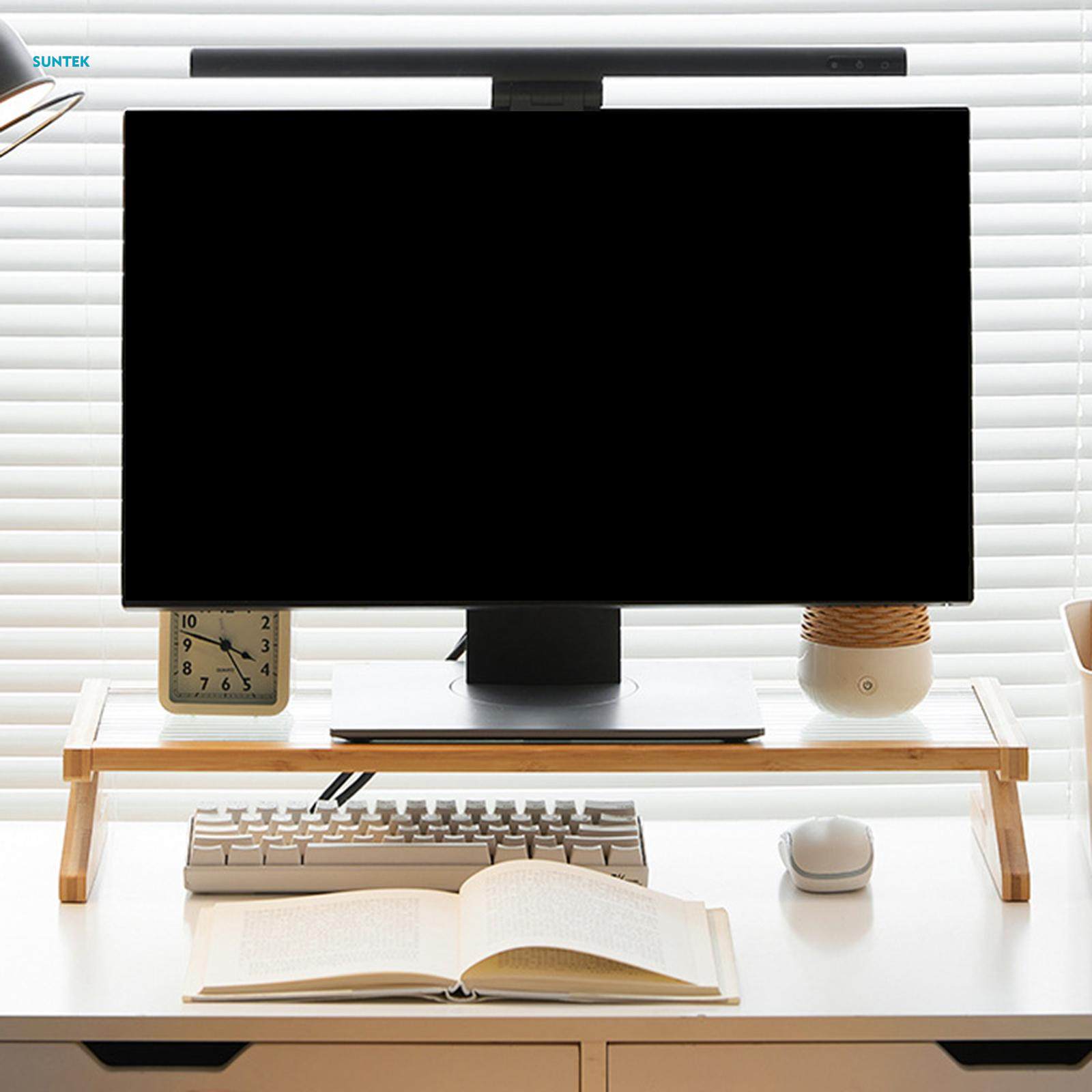 Monitor Stand Riser Computer Monitor Stand Wooden for Printer Monitor Multipurpose 50cmx22cmx7cm