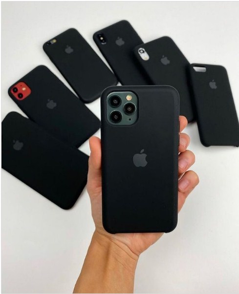 For Apple iphone 12/ iphone 12 Pro / iphone 12 Mini / iphone 12 Pro Max Liquid Silicone Case Luxury Shockproof Soft Touch Premium Case Back Cover Silicone Black Color. 