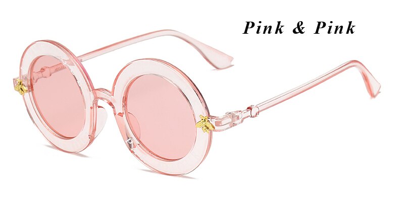 【happy one】Black ClearL'aveugle Par Amour Round Women Distinctive Fashion Unique Brand Designer Retro Sun glasses uv400. 
