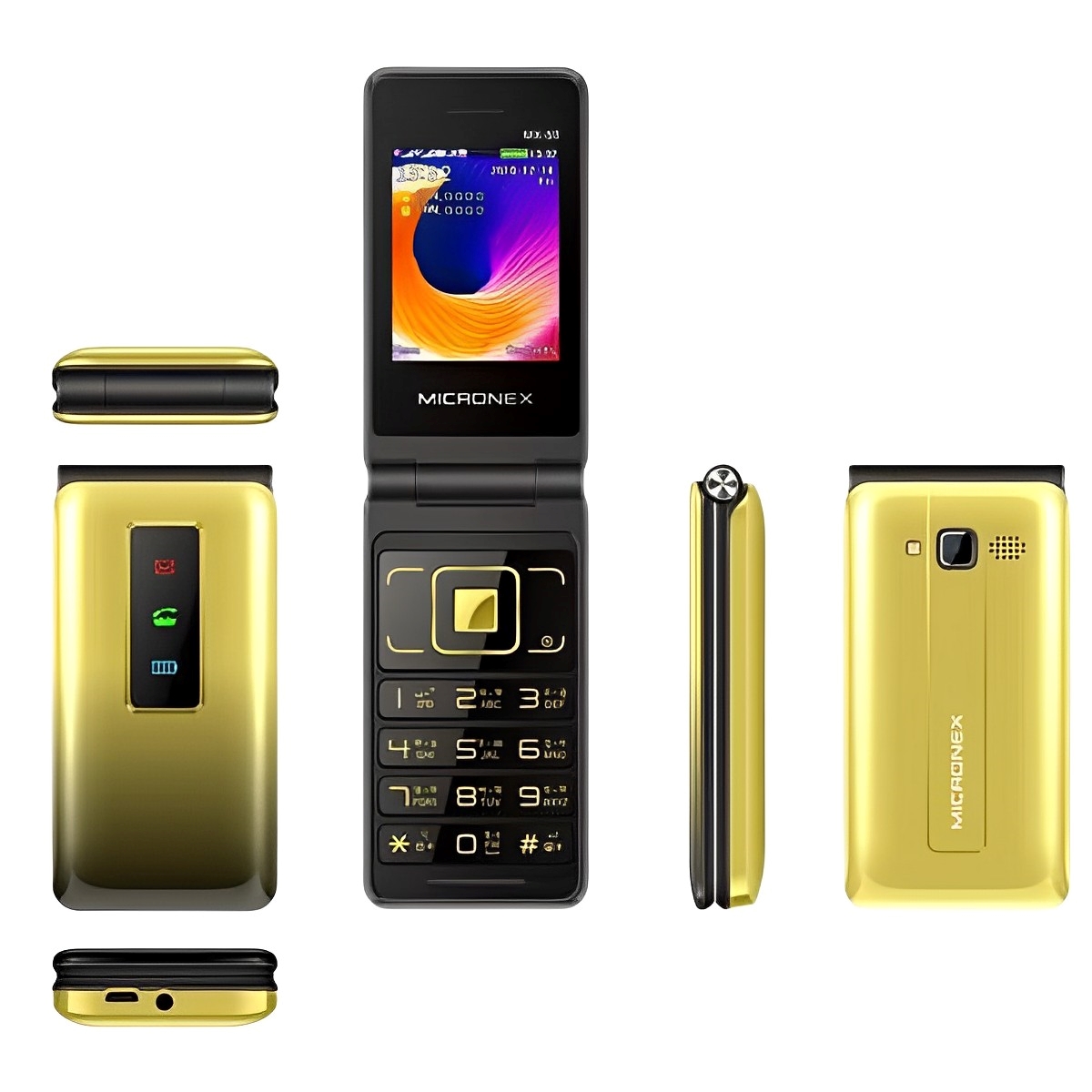 Bytwo mx55 flip phone with 1 years warranty  colour golden. 