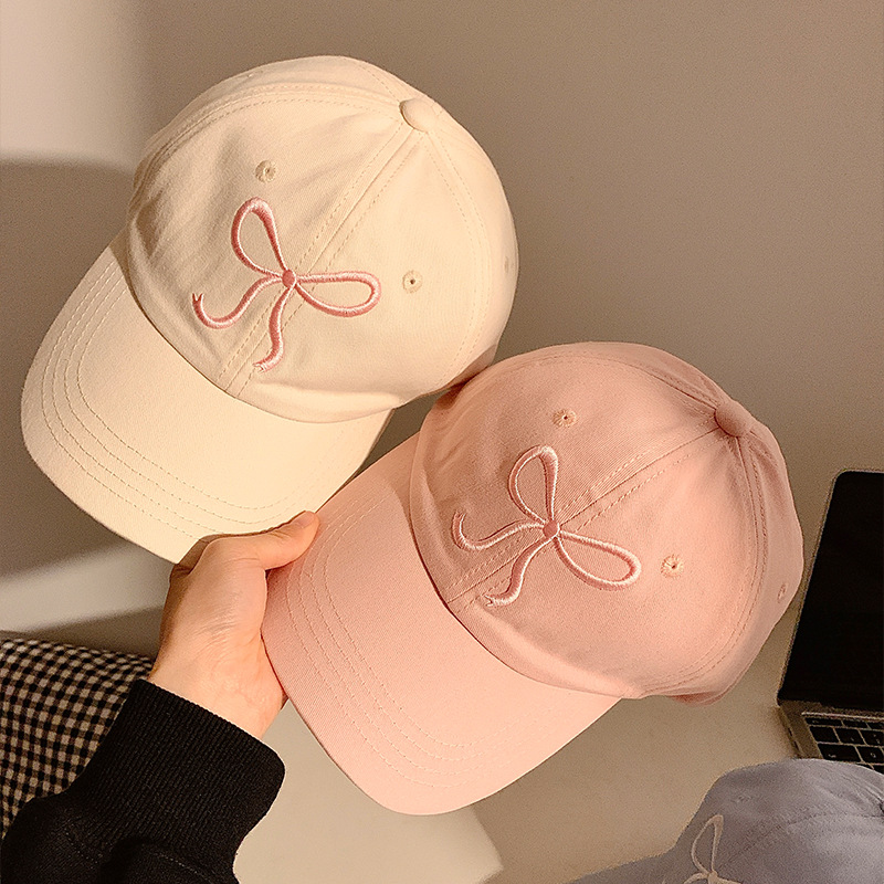 Shop the Look】 Korean Baseball Cap Women Y2K Pink Bows