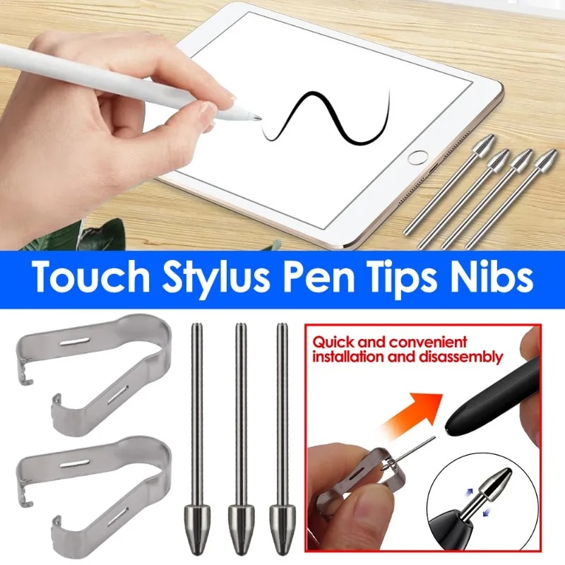 Replacement Metal Pen Tip Nib for Samsung Galaxy S24Ultra S23Ultra Tab S9 S9U S9FE S Pen Fine Point Wear-resist Stylus Pen Tips. 