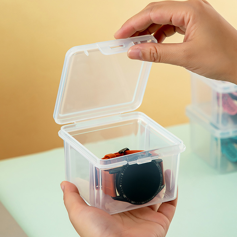 Plastic Transparent Storage Box Watch Small Item Storage Holder Case Adult Children'S Smart Watch Protective Box With Lid. 