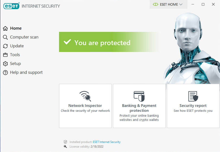ESET Internet Security (Home Security Essential) 1 User, 1 Year  Multi-Device. 