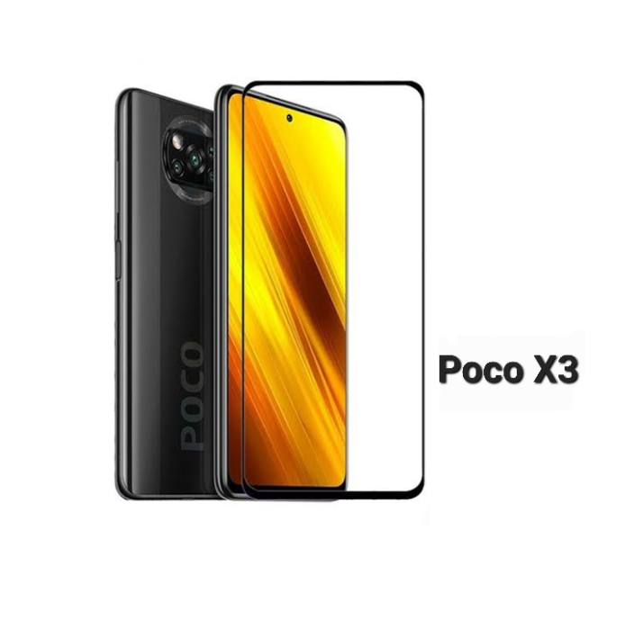 Poco X3 Rainbow Tempered Glass Screen Protector (Full Screen Coverage)