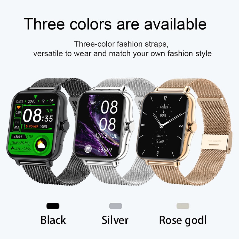 GEJIAN Smart Watch Men Women Bluetooth Call Smartwatch ECG Fitness Tracker Waterproof 1.69 inch touch screen For Android iOS. 