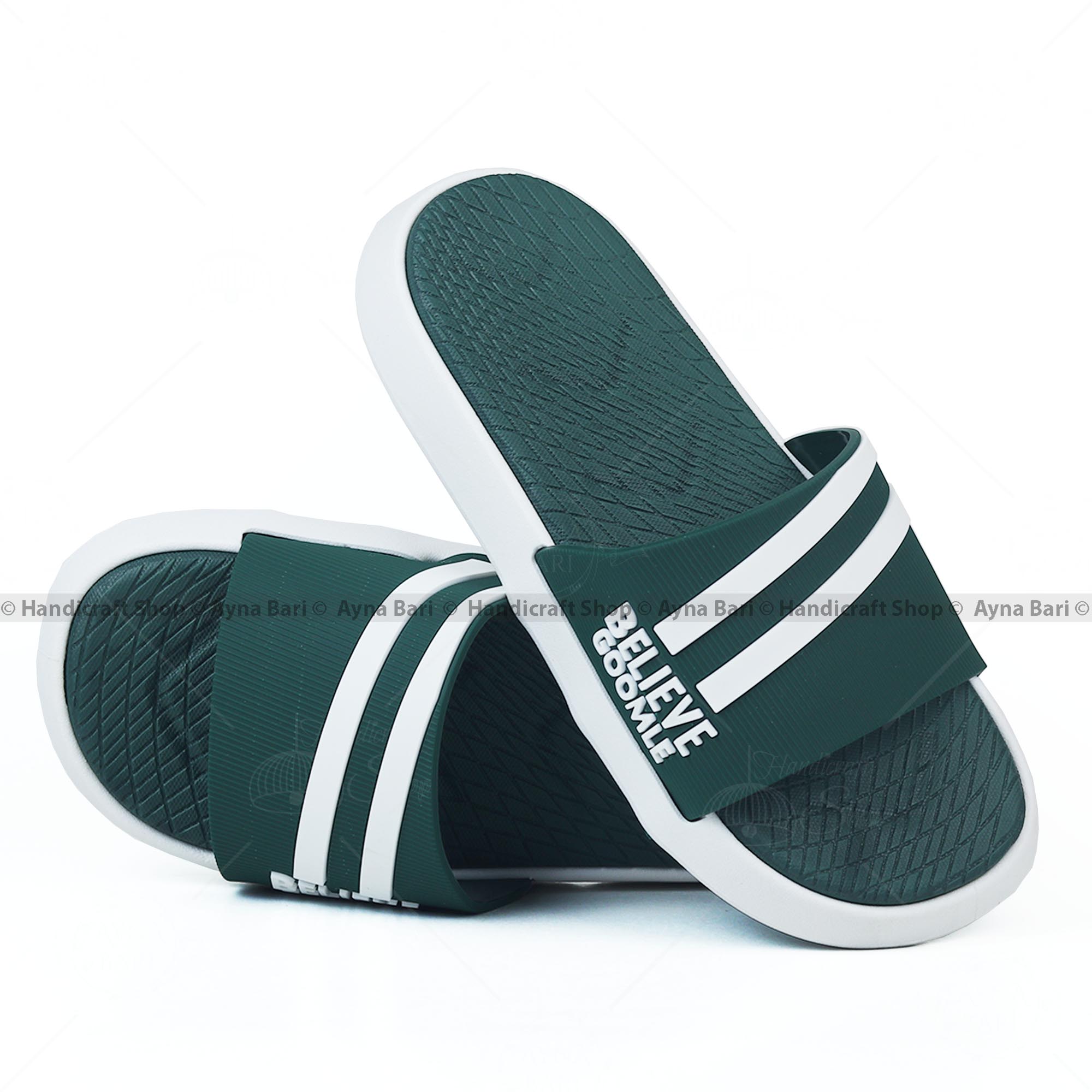 Slides for Boys and Girls BELIEVE GooMiE slides Light weight slides screen print Made In Chain Shoe for man Shoe for woman |. 