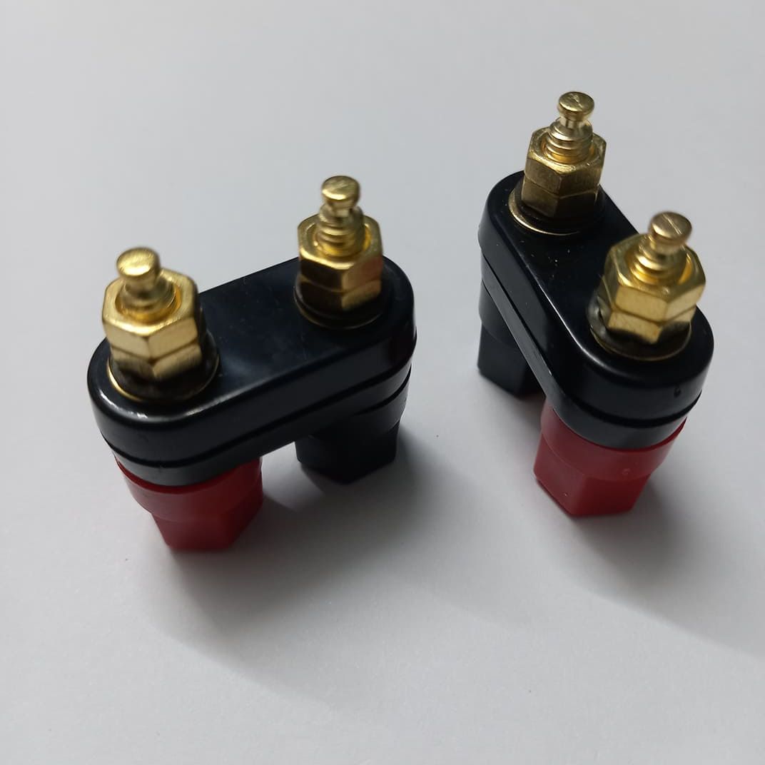 M5 Dual Binding Post Terminals M5 Thread Power Amplifier Speaker Connector 2-Way Banana Plug Jack Socket Red Black Audio Amplifiers 4mm Banana Plug Terminal Electrical Circuitry & Parts. 