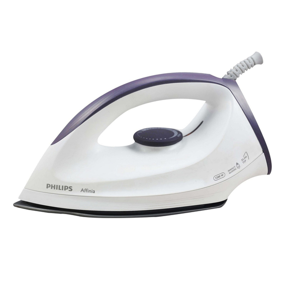Philips GC160/22 Affinia Dry Iron with DynaGlide Soleplate. 