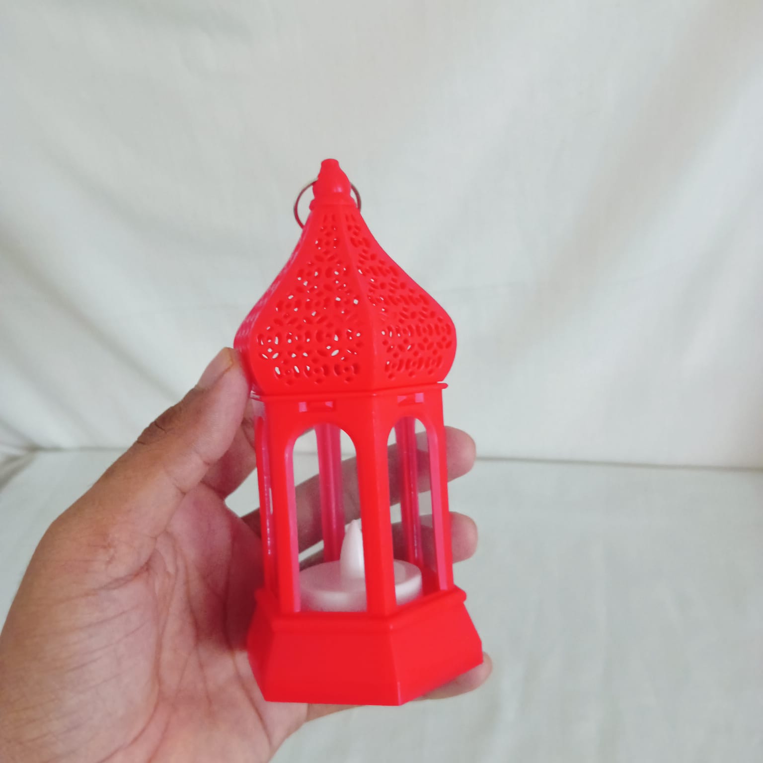 "LED Lantern Set - 14cm Multi-Color Morocco Wind Lanterns (2 pcs) | Battery-Powered for Ramadan Kareem, Eid Mubarak, and Islamic Home Decoration". 