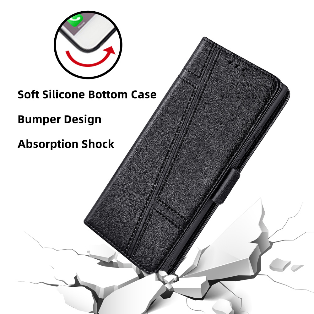 Case For  Samsung Galaxy A12  casing  Wallet Card Flip Leather Case Phone Case Side Buckle TPU Back Cover. 