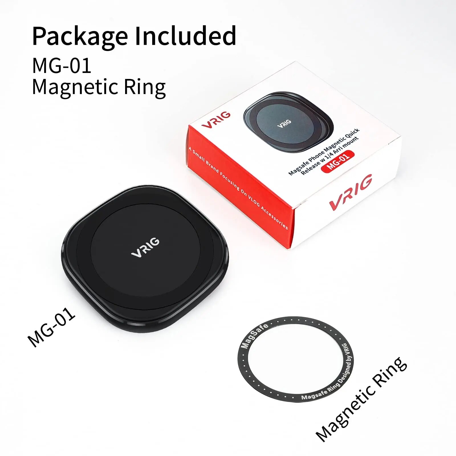 Vrig Claw Mini Magnetic Quick Release Phone Stand with Magsafe for iPhone 15 14 13 12 1/4 Tripod Adapter Phone Base for Vlog. 