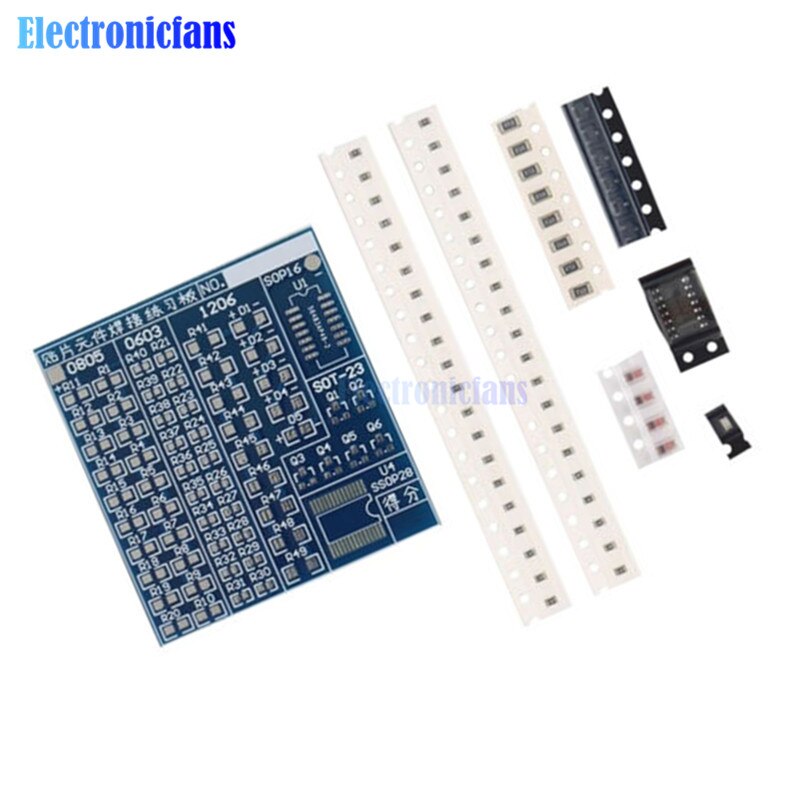 【happy one】SMT SMD Component Welding Board Soldering Practice Kit Best diy electronic Component 5V. 