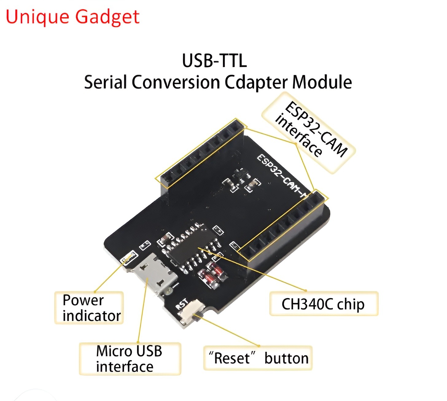 ESP32-CAM-MB MICRO USB Download Module Adapter for ESP32 CAM Development Board