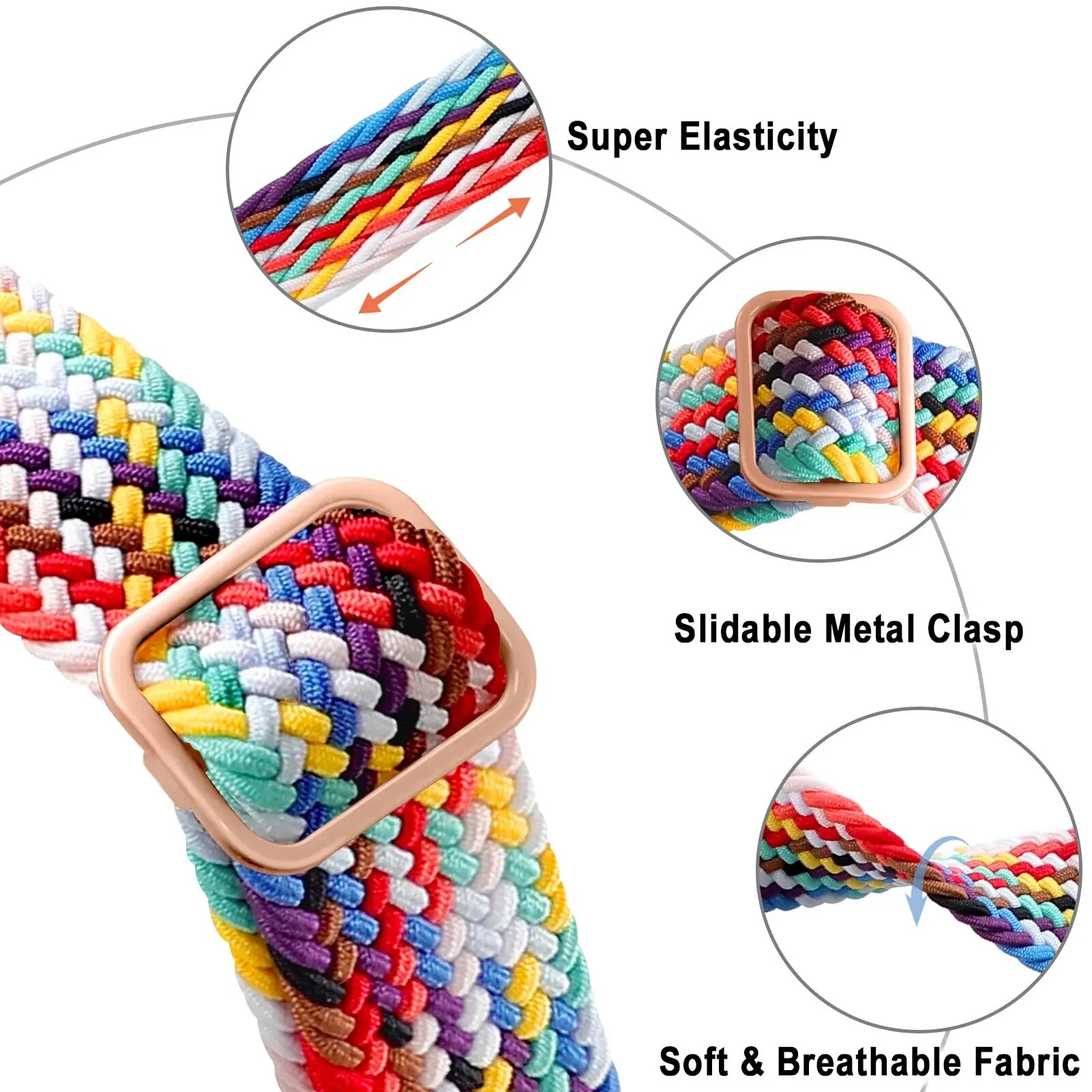 Braided Solo loop for Google pixel 2 band Accessories Smartwatch Elastic Adjustable Nylon belt correa bracelet Pixel Watch Strap. 