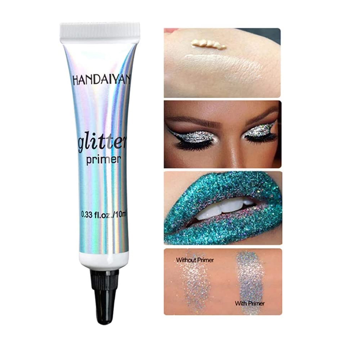 HANDAIYAN Glitter primer long lasting eyeshadow primer makeup base 10ml glitter eyeshadow glue lightweight eyeshadow base - eyeshadow palette