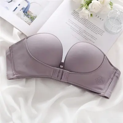 Sexy Strapless Front Closure Bra Women Invisible Bras Push Up