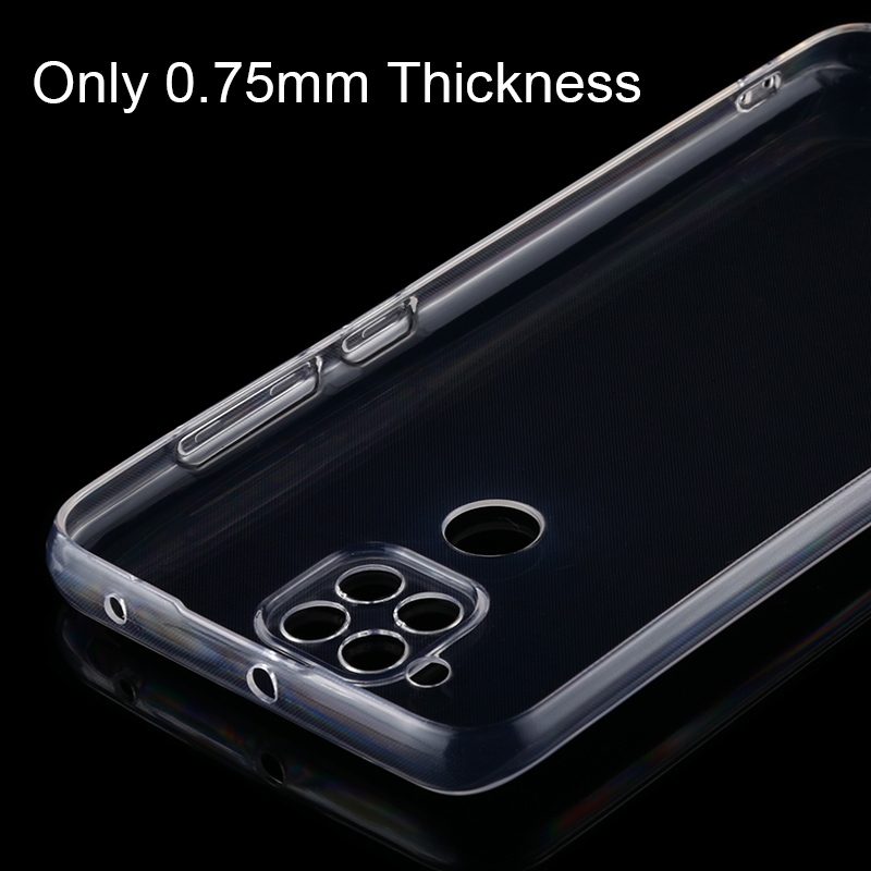 (New)For Xiaomi Redmi Note 9 0.75mm Ultra-thin Transparent TPU Soft Protective Case. 