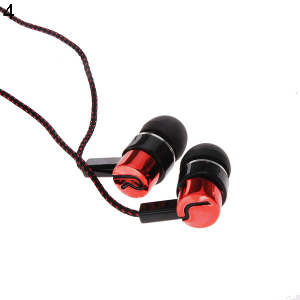 3.5mm In-Ear Earphones Stereo Headphones Super Bass Sports Headset Metal Earbuds