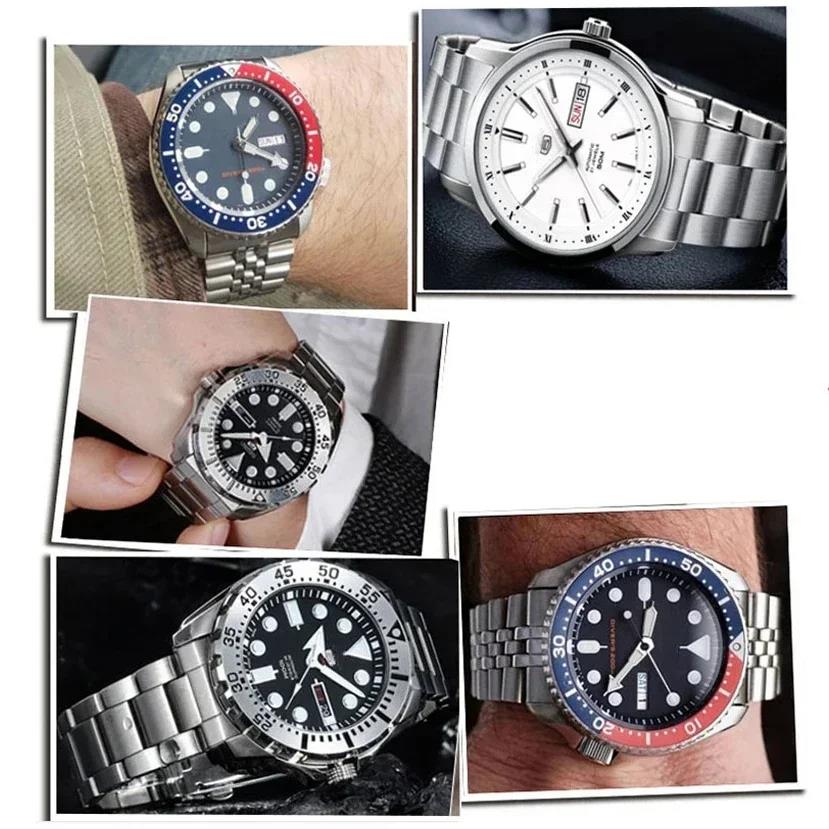 22mm Stainless Steel Strap for Casio Duro MDV-107-1A MDV-106 Marlin Men Diving Curved End Solid Metal Watch Bracelet Band Belt. 