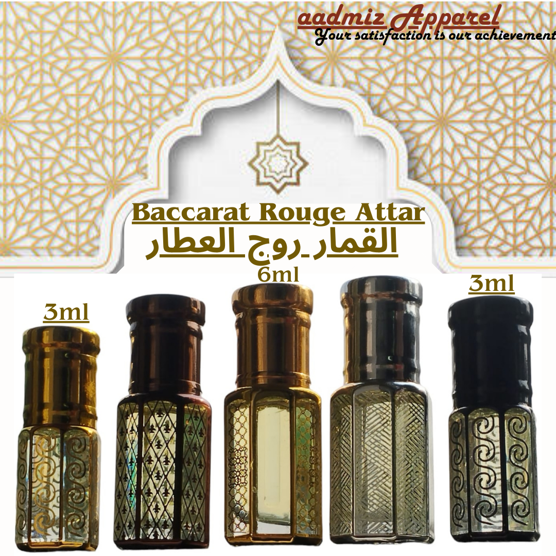 Baccarat Rouge Attar  - বাকারাত রুজ আতর -Unisex fragrance -3 ml । 6 ml