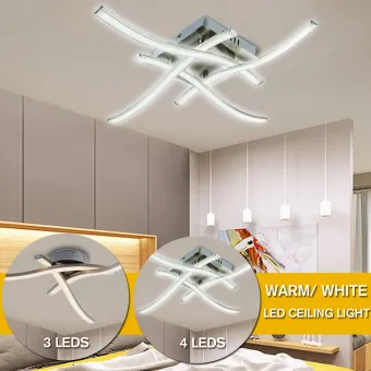 3 4 Modern Led Light Ceiling Lights Kitchen Living Bedroom Pendant Ceiling Light Lamps 4 And Warm Light Buy Online At Best Prices In Bangladesh Daraz Com Bd