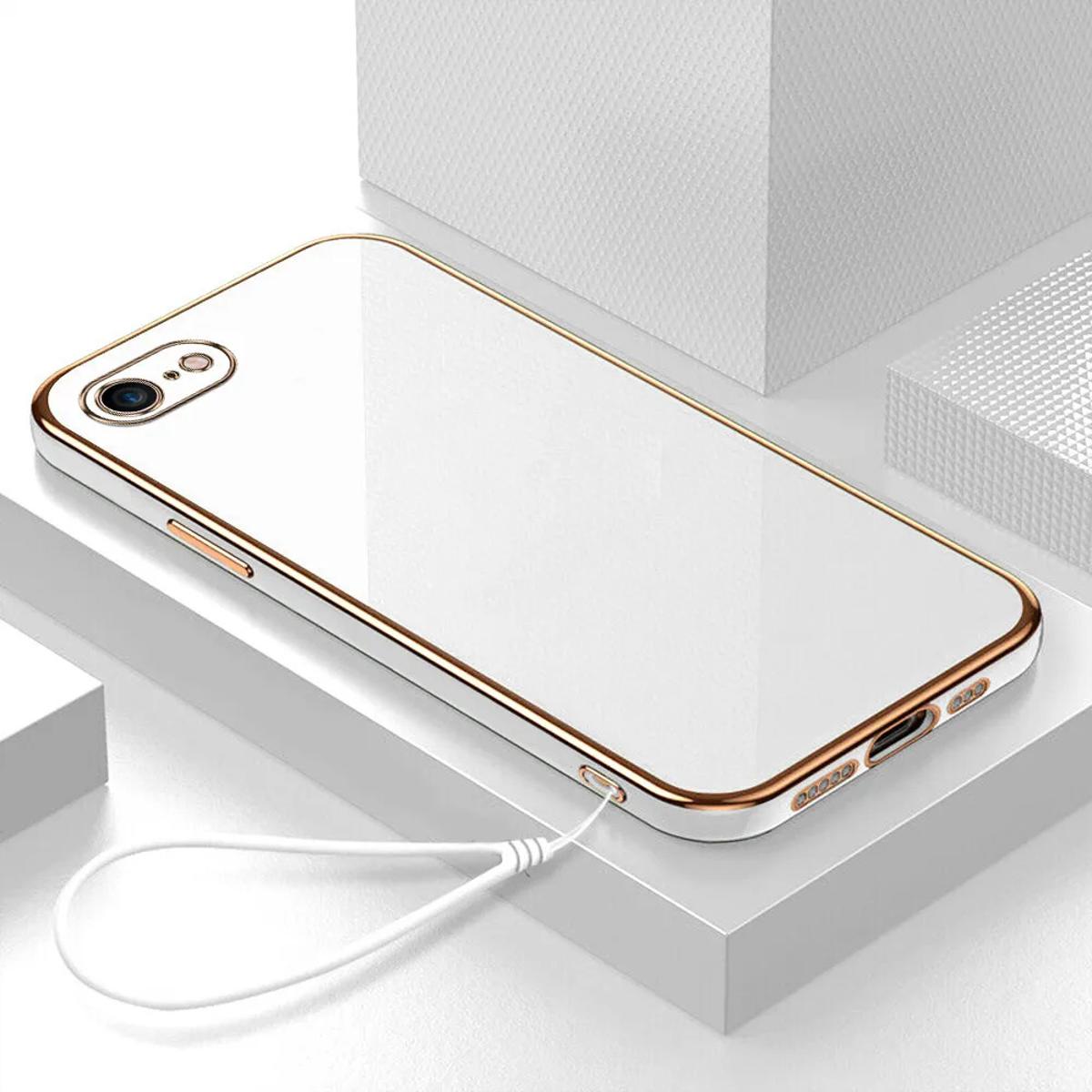 For Apple iPhone 6 / iPhone 6s Luxury 6D Plating Soft Casing Silicone Square Frame Phone Case For iPhone 6 Back Cover