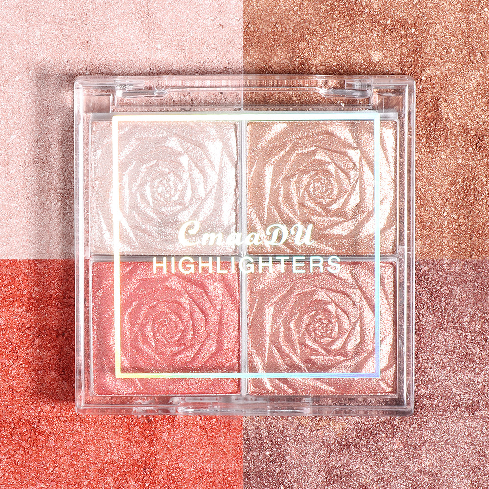 Shimmer Highligter Powder Palette Brighten Facial Bronzer Face High