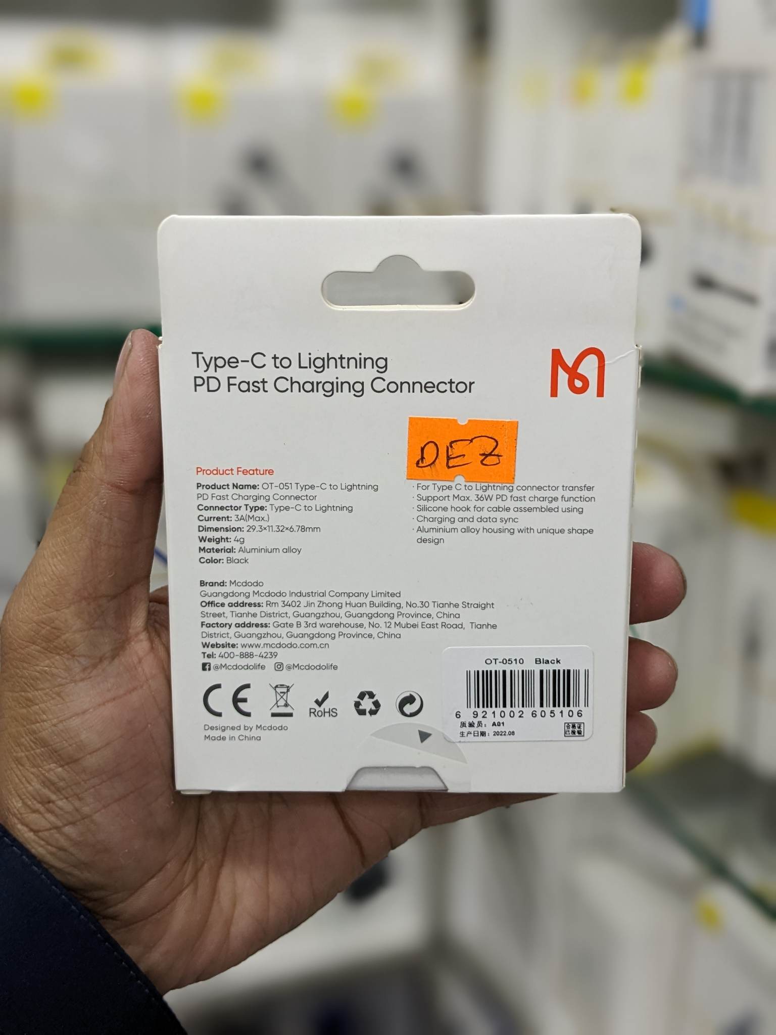 Mcdodo USB Type C to Lightning OTG Adapter Charger For iPhone 12 11 13 14 Pro Max. 