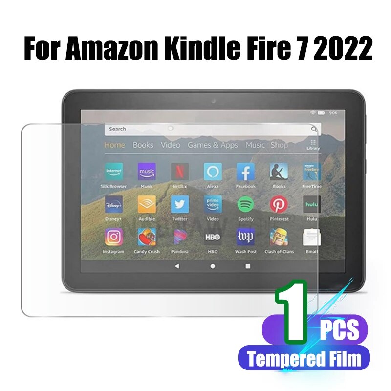 Screen Protector for All-New Amazon Fire 7 Tablet 2022 Release 12th Gen Tempered Glass Film for Amazon Kindle Fire 7 7.0 Inch. 