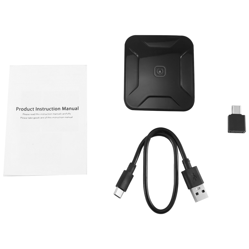 4 in 1 Car Wired to Wireless Carpaly Car Play Adapter Connect Carplay Box Android Auto Black Wireless Carpaly. 
