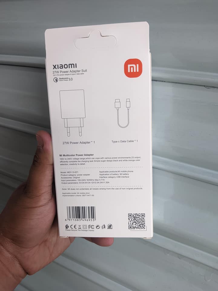 27W Fast Charger Power Adapter Suit For Redmi Xiaomi Mi (Type C) -. 