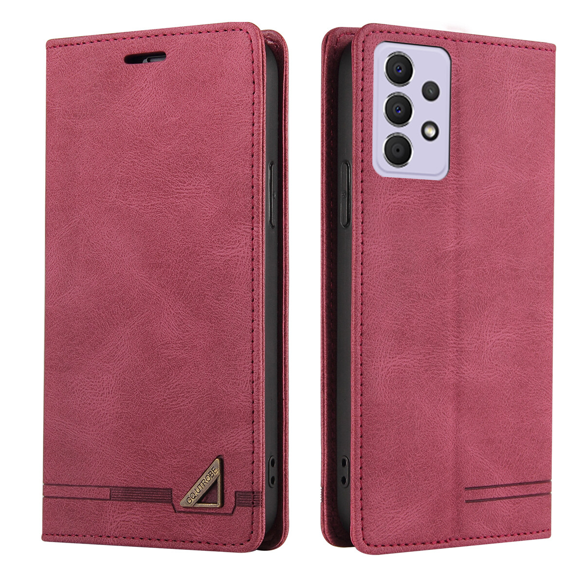 【3C VictoryEagle】R leather wallet flip built-in card slots and magnetic closure protective cover for Samsung Galaxy A52 /G alaxy /s Galaxy a52s 5G phone case cover