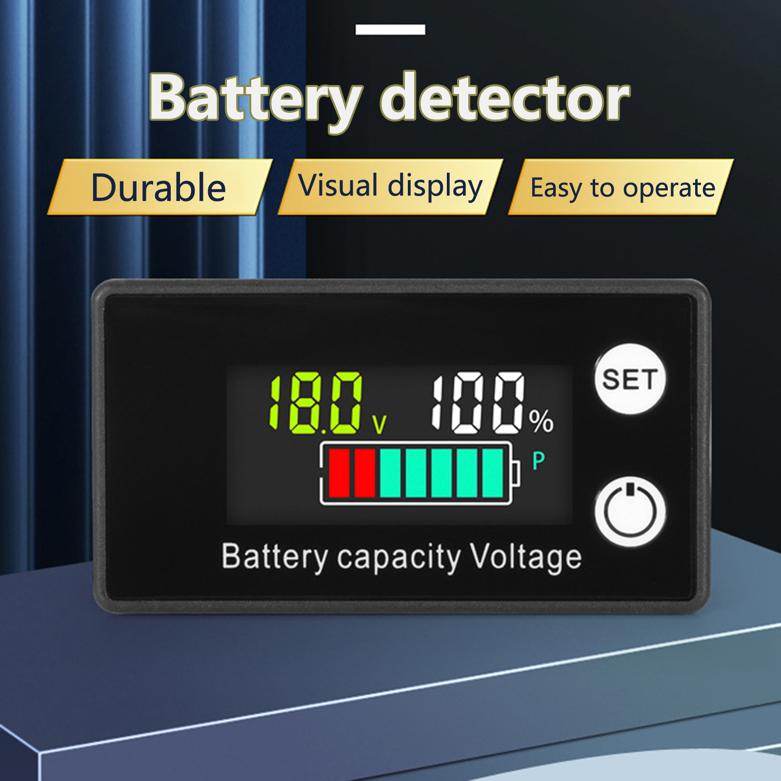 Voltage Meter Panel Calibration Design Two-wire Voltage Gauge Battery Capacity Indicator. 