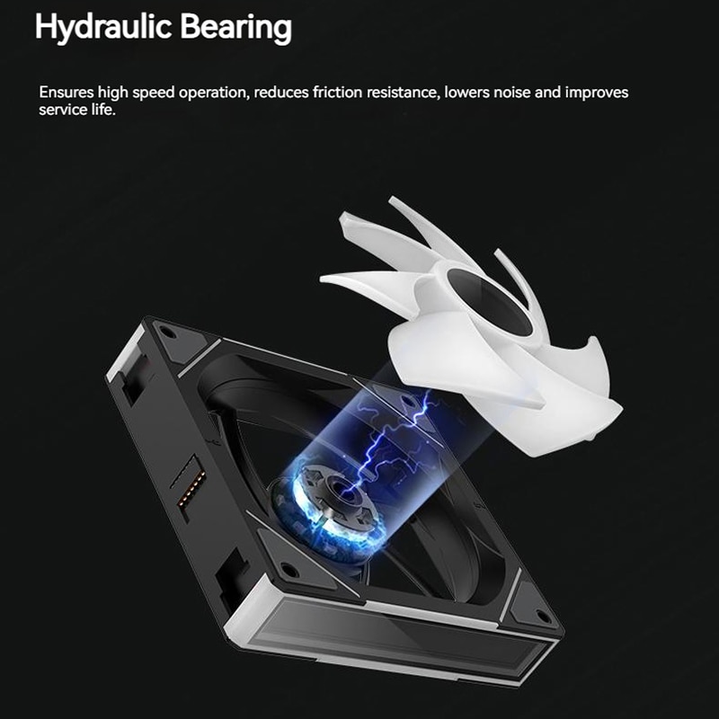 TEUCER JM-1 PC Cooling Fan ARGB Mirror Cycle Light Effect 800-2000RPM PWM Water Cooling 360mm Cooler Fan. 