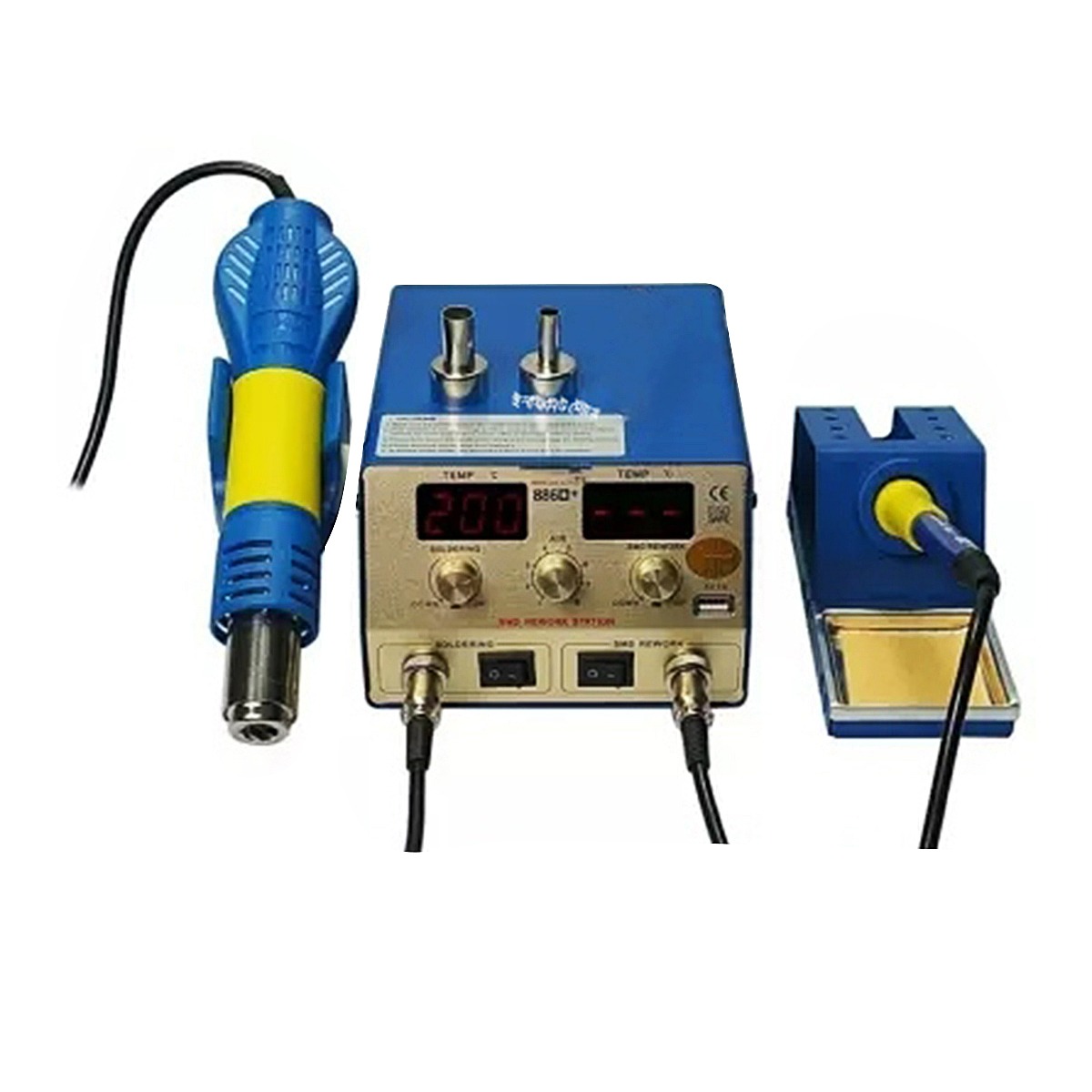 Digital 886D+ Soldering Rework Station Hot Gun With Lead Free Soldering