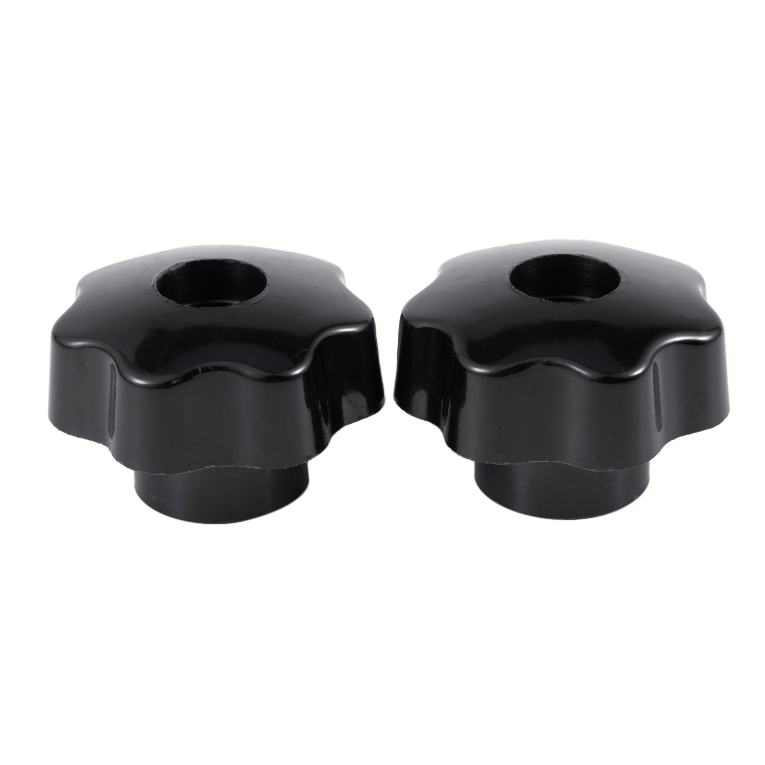 2 Pcs M10 Female Thread Nuts 50mm Plastic Star Clamping Knob Grip